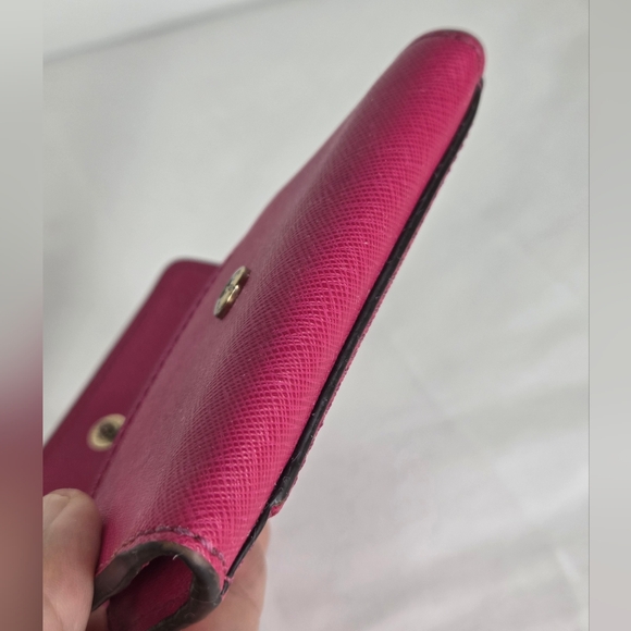 Henri Bendel Small Fuchsia Leather Wallet - Picture 6 of 10